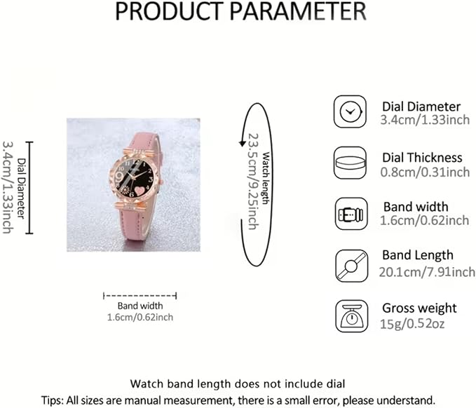 Rose Gold Watch & Bracelet Set