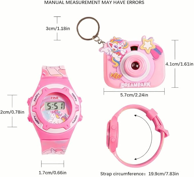 Kids Unicorn Projection Camera Watch – 2-in-1 Toy Gift Set