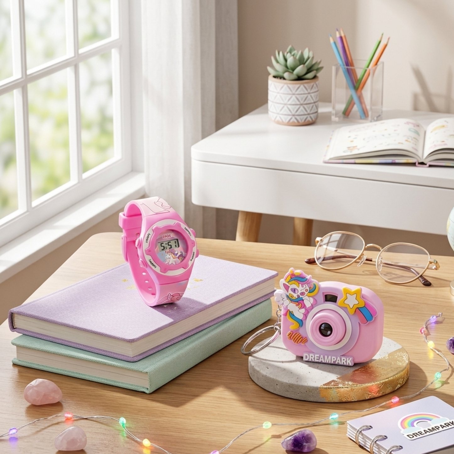 Kids Unicorn Projection Camera Watch – 2-in-1 Toy Gift Set